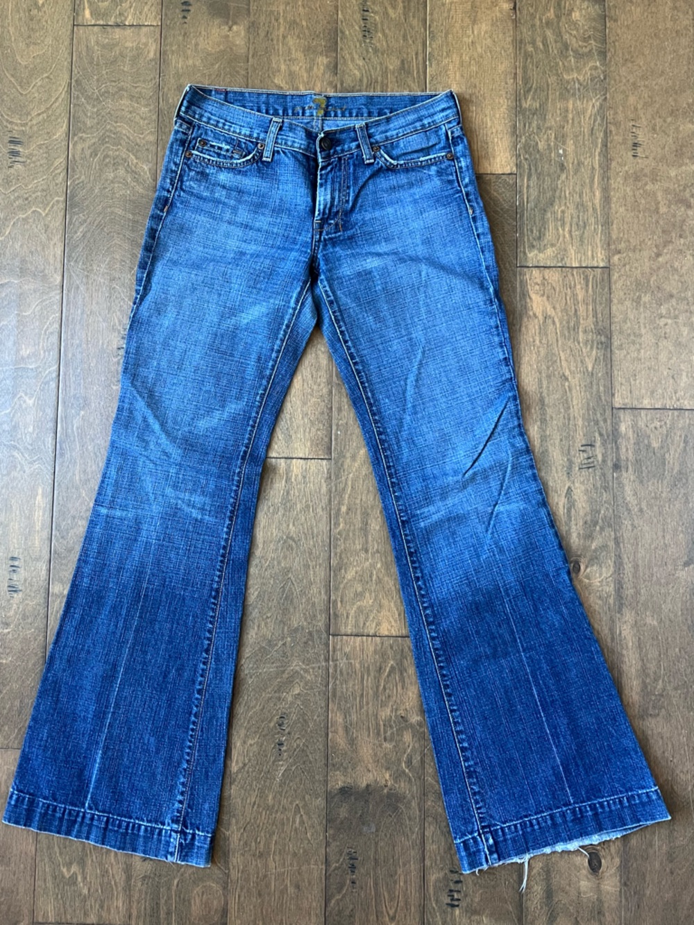 7 For All Mankind Women's Dark Blue Bootcut Jeans